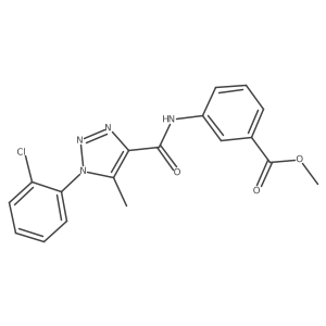 methyl 3-({[1-(2-chlorophenyl)-5-methyl-1H-1,2,3-triazol-4-yl]carbonyl}amino)benzoate结构式