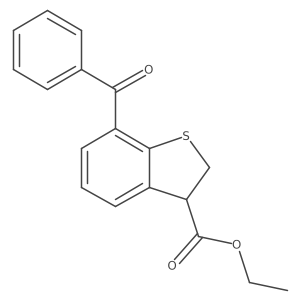 Ethyl 7-benzoyl-2,3-dihydrobenzothiophene-3-carboxylate结构式