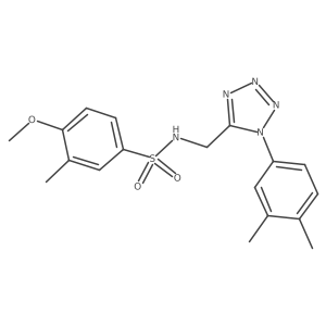 N-((1-(3,4-dimethylphenyl)-1H-tetrazol-5-yl)methyl)-4-methoxy-3-methylbenzenesulfonamide结构式