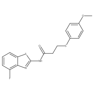 N-(4-fluorobenzo[d]thiazol-2-yl)-3-((4-methoxyphenyl)thio)propanamide结构式