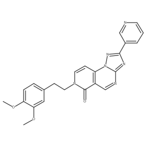 7-[2-(3,4-dimethoxyphenyl)ethyl]-2-pyridin-3-ylpyrido[3,4-e][1,2,4]triazolo[1,5-a]pyrimidin-6(7H)-one Structure