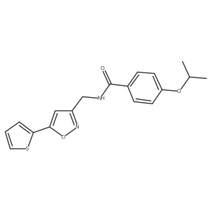 4-isopropoxy-N-((5-(thiophen-2-yl)isoxazol-3-yl)methyl)benzamide Structure