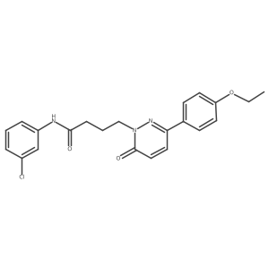 N-(3-chlorophenyl)-4-(3-(4-ethoxyphenyl)-6-oxopyridazin-1(6H)-yl)butanamide结构式