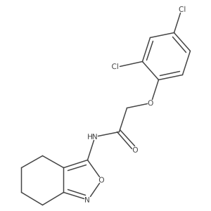2-(2,4-dichlorophenoxy)-N-(4,5,6,7-tetrahydrobenzo[c]isoxazol-3-yl)acetamide结构式