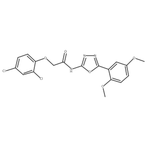 2-(2,4-dichlorophenoxy)-N-[5-(2,5-dimethoxyphenyl)-1,3,4-oxadiazol-2-yl]acetamide Structure