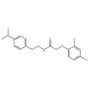 2-(2,4-dichlorophenoxy)-N-(4-(dimethylamino)phenethyl)acetamide结构式