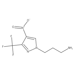 4-Nitro-3-(trifluoromethyl)-1H-pyrazole-1-propanamine Structure