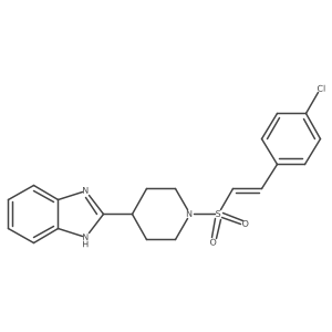 2-{1-[2-(4-chlorophenyl)ethenesulfonyl]piperidin-4-yl}-1H-1,3-benzodiazole结构式
