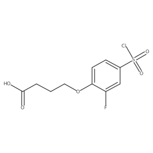 4-[4-(Chlorosulfonyl)-2-fluorophenoxy]butanoic acid Structure