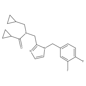 N-(Cyclopropylmethyl)-N-[[1-[(3,4-difluorophenyl)methyl]-1H-imidazol-2-yl]methyl]cyclopropanecarboxamide结构式