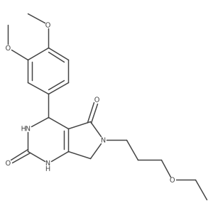 4-(3,4-dimethoxyphenyl)-6-(3-ethoxypropyl)-3,4,6,7-tetrahydro-1H-pyrrolo[3,4-d]pyrimidine-2,5-dione Structure