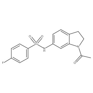 N-(1-acetylindolin-6-yl)-4-fluorobenzenesulfonamide结构式