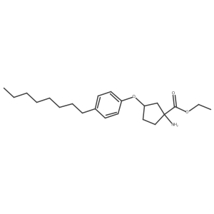 Ethyl 1-amino-3-(4-octylphenoxy)cyclopentanecarboxylate结构式