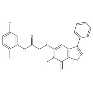 N-(5-chloro-2-methylphenyl)-2-({3-methyl-4-oxo-7-phenyl-3H,4H-thieno[3,2-d]pyrimidin-2-yl}sulfanyl)acetamide Structure