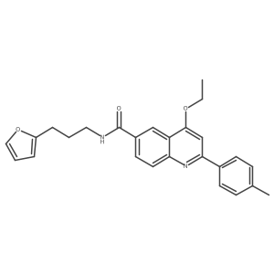4-ethoxy-N-[3-(furan-2-yl)propyl]-2-(4-methylphenyl)quinoline-6-carboxamide结构式