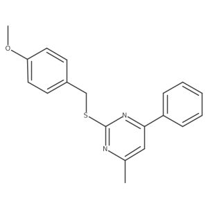 2-[(4-Methoxybenzyl)sulfanyl]-4-methyl-6-phenylpyrimidine Structure
