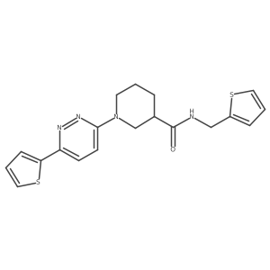 1-(6-(thiophen-2-yl)pyridazin-3-yl)-N-(thiophen-2-ylmethyl)piperidine-3-carboxamide Structure