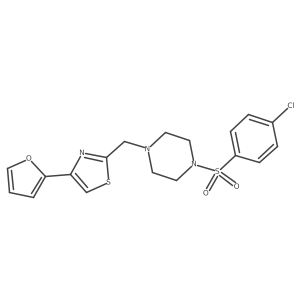 2-((4-((4-Chlorophenyl)sulfonyl)piperazin-1-yl)methyl)-4-(furan-2-yl)thiazole Structure