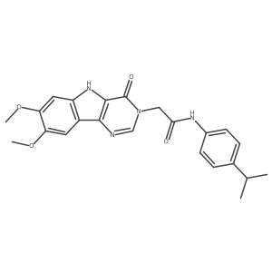 2-(7,8-dimethoxy-4-oxo-4,5-dihydro-3H-pyrimido[5,4-b]indol-3-yl)-N-(4-isopropylphenyl)acetamide Structure