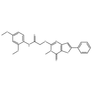 N-(2,4-dimethoxyphenyl)-2-({3-methyl-4-oxo-6-phenyl-3H,4H-thieno[3,2-d]pyrimidin-2-yl}sulfanyl)acetamide Structure