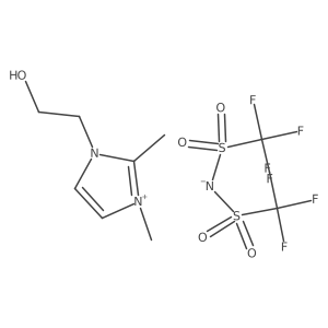1-(2-Hydroxyethyl)-2,3-dimethylimidazolium bis(trifluoromethanesulfonyl)amide Structure