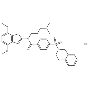 N-(4,7-dimethoxy-1,3-benzothiazol-2-yl)-N-[3-(dimethylamino)propyl]-4-(1,2,3,4-tetrahydroisoquinoline-2-sulfonyl)benzamide hydrochloride结构式