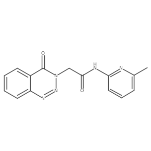 N-(6-methylpyridin-2-yl)-2-(4-oxo-1,2,3-benzotriazin-3(4H)-yl)acetamide结构式