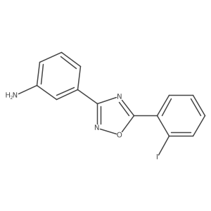 Benzenamine, 3-[5-(2-iodophenyl)-1,2,4-oxadiazol-3-yl]- Structure