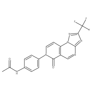 N-{4-[6-oxo-2-(trifluoromethyl)pyrido[3,4-e][1,2,4]triazolo[1,5-a]pyrimidin-7(6H)-yl]phenyl}acetamide Structure