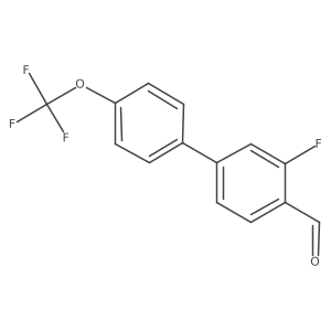 3-Fluoro-4'-(trifluoromethoxy)biphenyl-4-carboxaldehyde结构式
