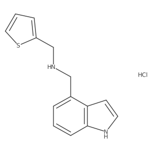 N-((1H-Indol-4-yl)methyl)-1-(thiophen-2-yl)methanamine hydrochloride Structure
