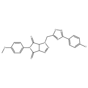 1-((3-(4-chlorophenyl)-1,2,4-oxadiazol-5-yl)methyl)-5-(4-methoxyphenyl)-1,6a-dihydropyrrolo[3,4-d][1,2,3]triazole-4,6(3aH,5H)-dione结构式