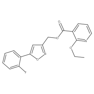 (5-(2-Fluorophenyl)isoxazol-3-yl)methyl 2-ethoxynicotinate结构式