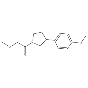 2-Methoxy-1-(3-(4-methoxyphenyl)pyrrolidin-1-yl)ethanone结构式