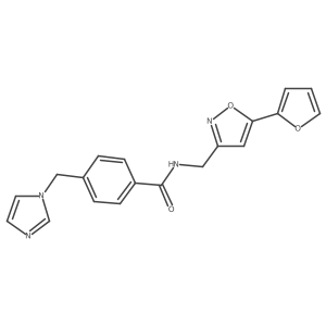 4-((1H-imidazol-1-yl)methyl)-N-((5-(furan-2-yl)isoxazol-3-yl)methyl)benzamide Structure