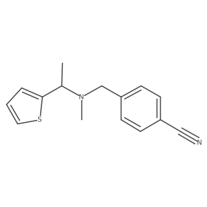 4-((Methyl(1-(thiophen-2-yl)ethyl)amino)methyl)benzonitrile Structure