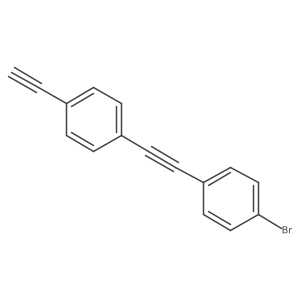 1-Bromo-4-((4-ethynylphenyl)ethynyl)benzene结构式