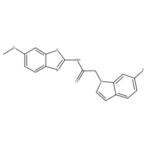 2-(6-fluoro-1H-indol-1-yl)-N-[(2Z)-6-methoxy-1,3-benzothiazol-2(3H)-ylidene]acetamide Structure