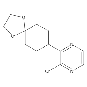 2-Chloro-3-(1,4-dioxaspiro[4.5]decan-8-yl)pyrazine结构式