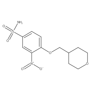 3-nitro-4-((tetrahydro-2H-pyran-4-yl)methoxy)benzenesulfonamide Structure
