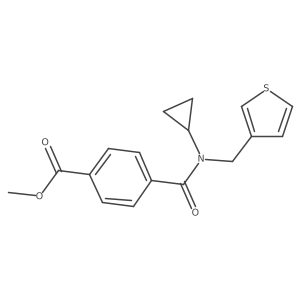 Methyl 4-(cyclopropyl(thiophen-3-ylmethyl)carbamoyl)benzoate结构式