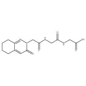 N-[(3-oxo-5,6,7,8-tetrahydrocinnolin-2(3H)-yl)acetyl]glycylglycine结构式