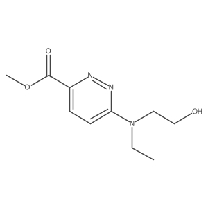 Methyl 6-(ethyl(2-hydroxyethyl)amino)pyridazine-3-carboxylate结构式