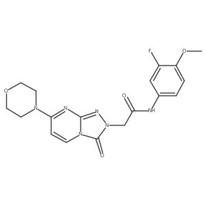 N-(3-fluoro-4-methoxyphenyl)-2-(7-morpholin-4-yl-3-oxo[1,2,4]triazolo[4,3-a]pyrimidin-2(3H)-yl)acetamide Structure