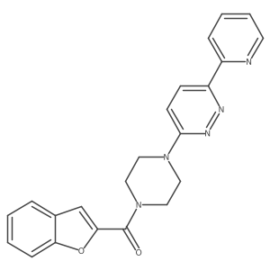 Benzofuran-2-yl(4-(6-(pyridin-2-yl)pyridazin-3-yl)piperazin-1-yl)methanone Structure