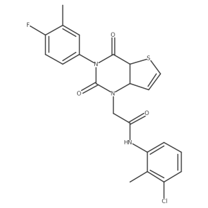 N-(3-chloro-2-methylphenyl)-2-[3-(4-fluoro-3-methylphenyl)-2,4-dioxo-1H,2H,3H,4H-thieno[3,2-d]pyrimidin-1-yl]acetamide结构式