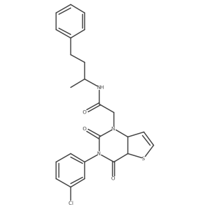 2-[3-(3-chlorophenyl)-2,4-dioxo-1H,2H,3H,4H-thieno[3,2-d]pyrimidin-1-yl]-N-(4-phenylbutan-2-yl)acetamide结构式
