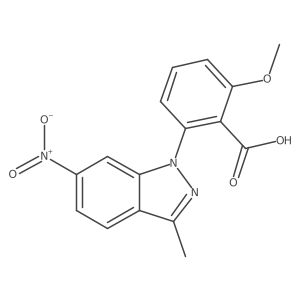 1-(2-Carboxy-3-methoxyphenyl)-3-methyl-6-nitroindazole结构式