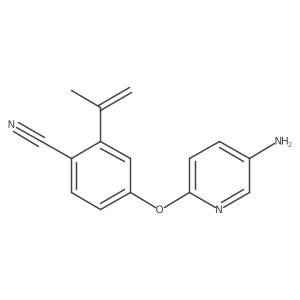 4-[(5-Amino-2-pyridinyl)oxy]-2-(1-methylethenyl)benzonitrile结构式