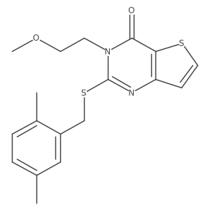 2-[(2,5-dimethylbenzyl)sulfanyl]-3-(2-methoxyethyl)thieno[3,2-d]pyrimidin-4(3H)-one Structure